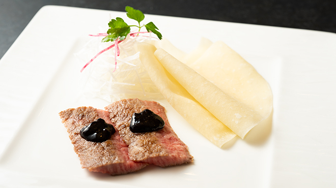 華月 - メイン写真:料理単品4　牛肉クレープ