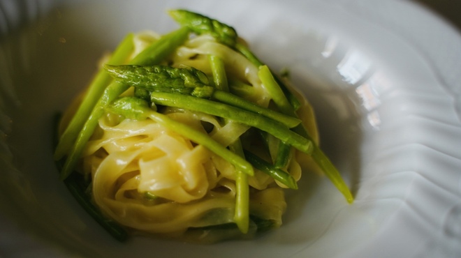 serenblue - 料理写真:アスパラソバージュ　手延べパスタ
