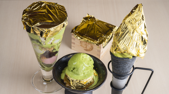 和風かふぇ金皓庵 - メイン写真:金閣スイーツ類／金箔を使用した豪華なスイーツをご賞味ください