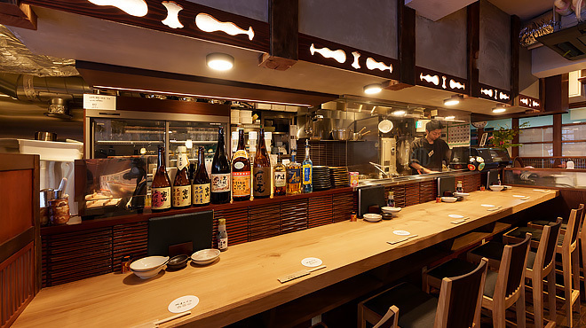 伊達のくら - メイン写真:職人の技を目の前で！！落ち着きのあるカウンターもございます