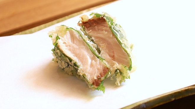 北新地 天ぷら 拾幸 - メイン写真:ぶりの大葉巻き