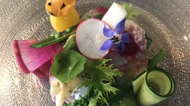 クッチーナ ベジターレ クォーレリッコ - 料理写真:彩野菜と地魚のマリネ
