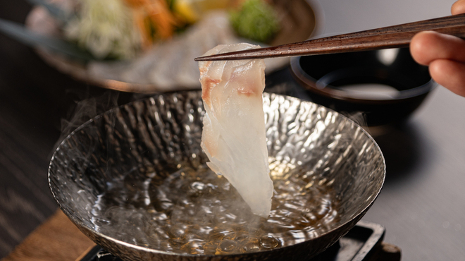 和食居酒屋 旬門 - 料理写真:ヒラメしゃぶ