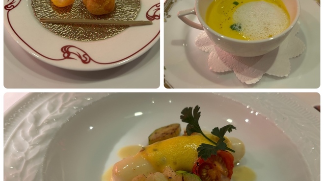 カフェフランセYuki - 料理写真:アミューズ、ポタージュ、魚介