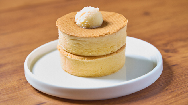 Cafe & Party Garden SHINAGAWA - How about a pancake made with Niigata Prefecture's rice flour from Pedra Blanca?