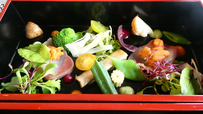 ルアン 鮒鶴京都鴨川リゾート - 料理写真:二の段　20種類の彩り野菜　菜園風