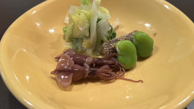 ワノフ - 料理写真:ホタルイカ・えんどう豆・胡麻ゴボウ・白菜