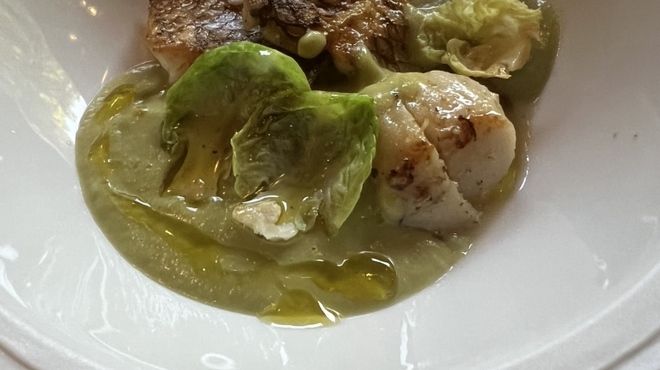 日本料理 京都 華暦 - 料理写真:真鯛とホタテのクリームソース