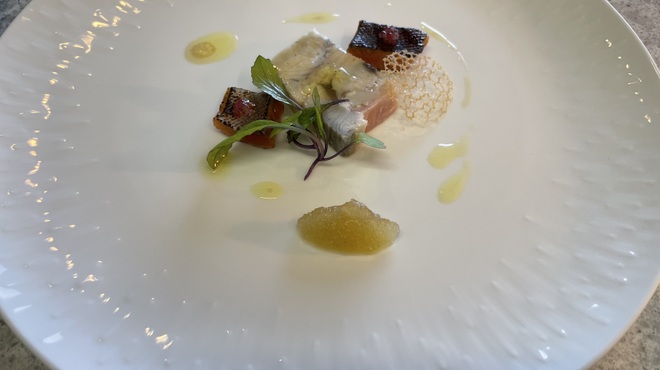 MAISON HIBINO - 料理写真:ビワマスと魚テリーヌ