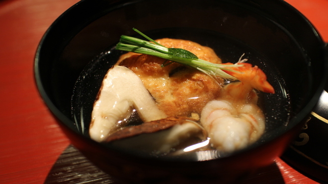 日本料理 新 - 料理写真:お椀　がんもどきと松茸