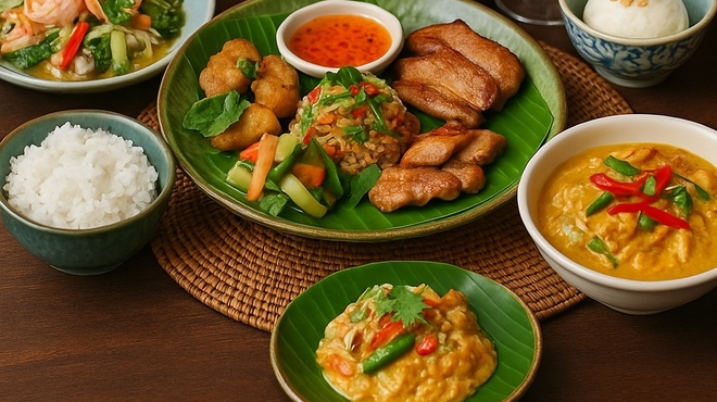 酒､タイ小皿､締めトムヤム 夜バナナ - 料理写真:期間限定コース
