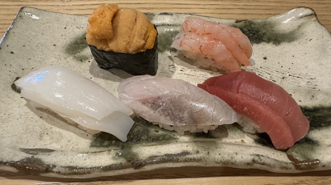 藤鮨 - 料理写真:やりいか、コチ、中トロ
