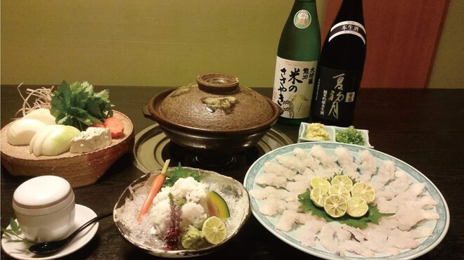 銀座 穂の河 - 料理写真:季節限定！鱧しゃぶしゃぶコース