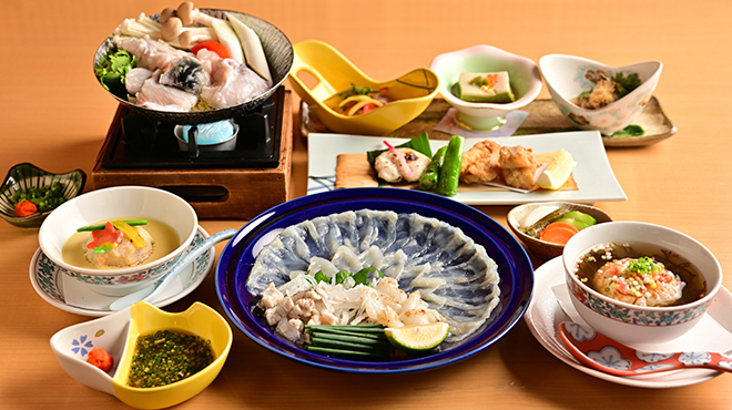 食楽庵 ふる川 - 料理写真:ふく雅会席（みやび会席）8,900円