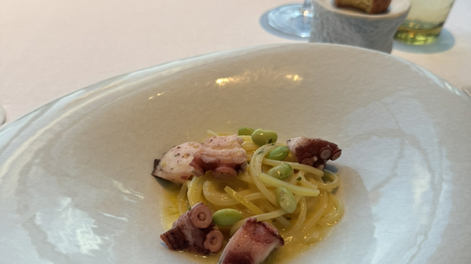 RISTORANTE OZIO - 料理写真:タコと枝豆のペペロンチーノ