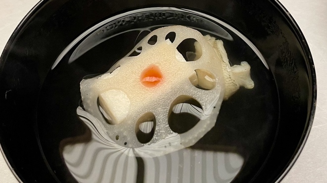 京都 つる家 - 料理写真:清汁　湯葉真丈　きす