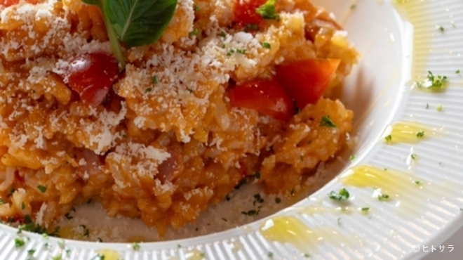 BistroVeil - 奶酪丰富。厨师倾心之作『浓厚番茄奶酪烩饭』