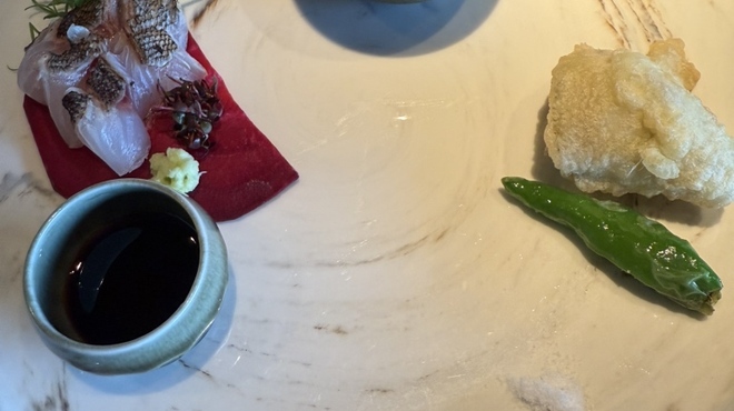 炭火鉄板焼　杜季 - 料理写真:前菜３種