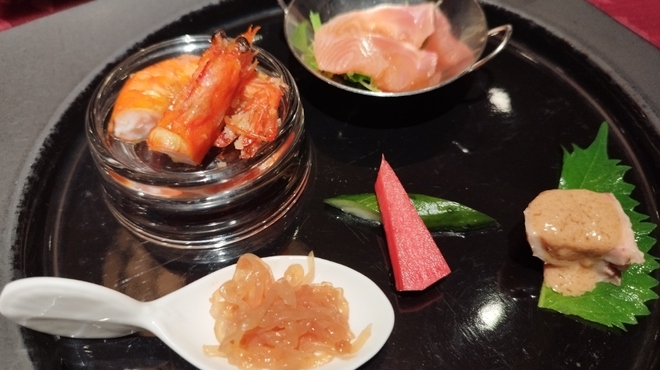 翠陽 - 料理写真:特選コースの前菜盛り合わせ