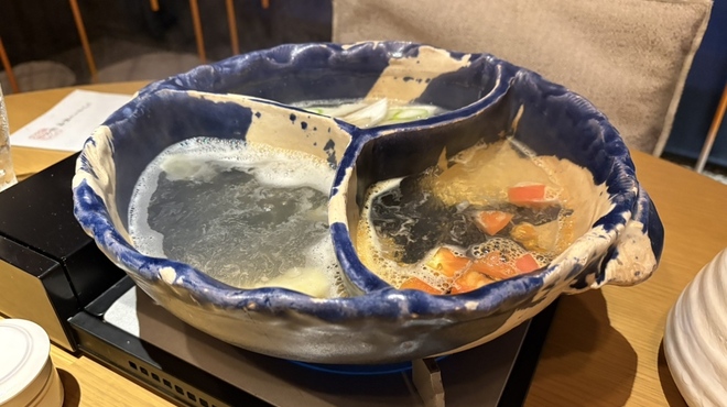 ダイニング 花火 - 料理写真:台の物 金目鯛と牛、旬野菜のしゃぶしゃぶ