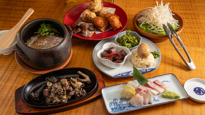 座魚場まるこ - 料理写真:まるこの名物堪能コース