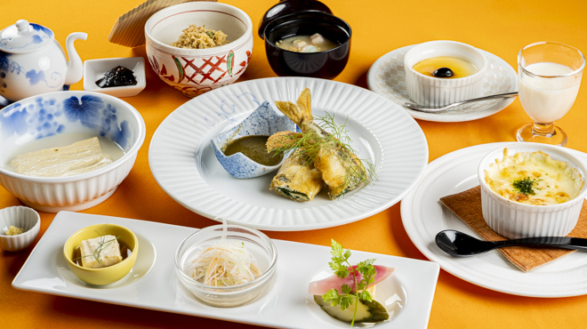 ゆば泉 宝ヶ池店 - 料理写真:Bコース（メイン料理は肉・魚・天麩羅よりお選びいただだけます。）