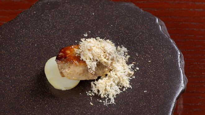 ｍ-u.paysage - 料理写真:フォアグラと和栗のパウダー