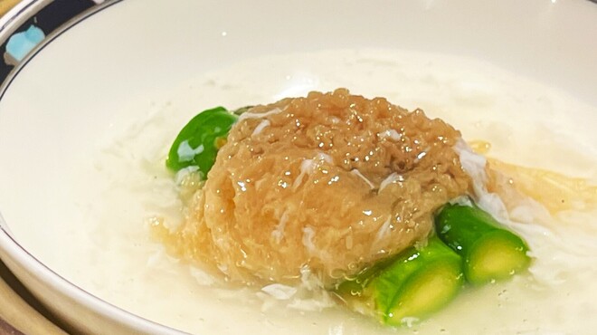中国料理ベルビュー慶招樓 - 料理写真:衣笠茸とアスパラのあんかけ