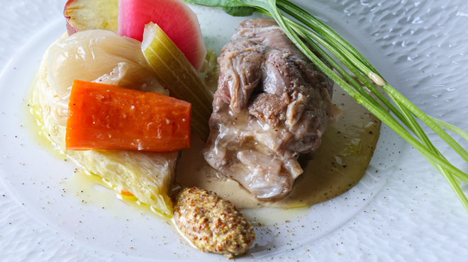ミクニ伊豆高原 - 料理写真:ふじのくにいきいきポーク腕肉の冷製ポトフ スペイン・サンセバスチャン産ツナのトンナート サラダ仕立て