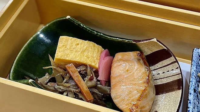 佐とう - 料理写真:マス柚子胡椒焼き出し巻き玉子 金平牛蒡