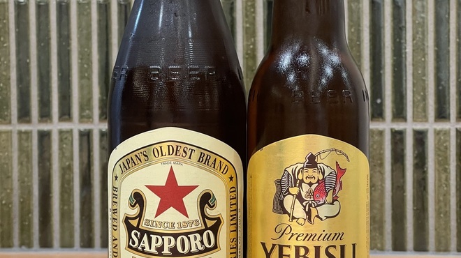 鮨和 - ドリンク写真:瓶ビール　赤星　エビス