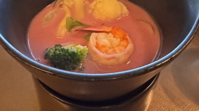 la mura 神戸会下山 - 料理写真:紫芋のポタージュ。ずっとあったかい♡