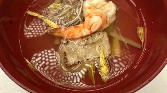 花木鳥 - 料理写真:お椀車海老