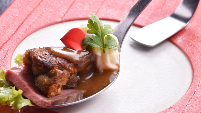 KOTETSU - 料理写真:フォアグラのワンスプーン（名物）.JPG