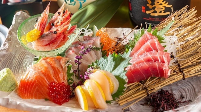 楽肴 - 料理写真:本日の刺身5点盛り