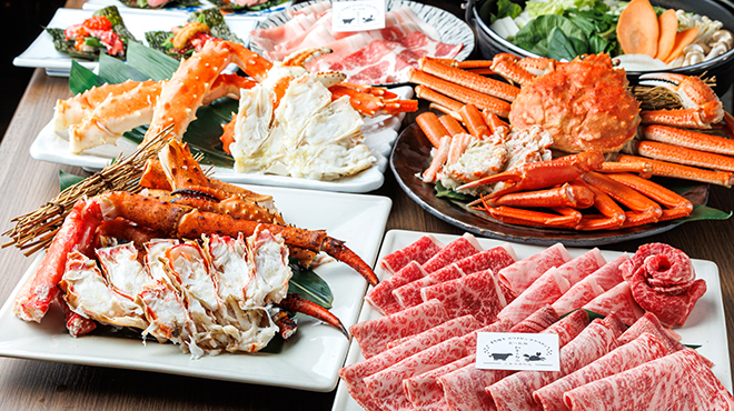 壽喜燒 松葉蟹・鱈場蟹吃到飽 和牛與螃蟹 三條河原町店