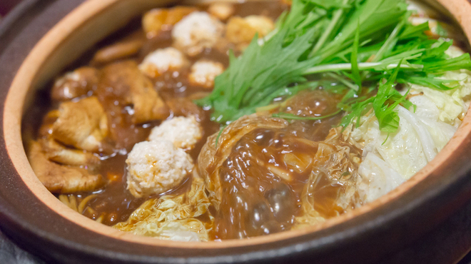 名古屋コーチン・旬菜 一鳳 - 料理写真:名古屋コーチンの味噌鍋【2014年10月】