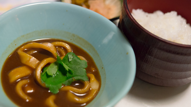 名古屋コーチン・旬菜 一鳳 - 料理写真:きしめん・ご飯・香物【2014年10月】