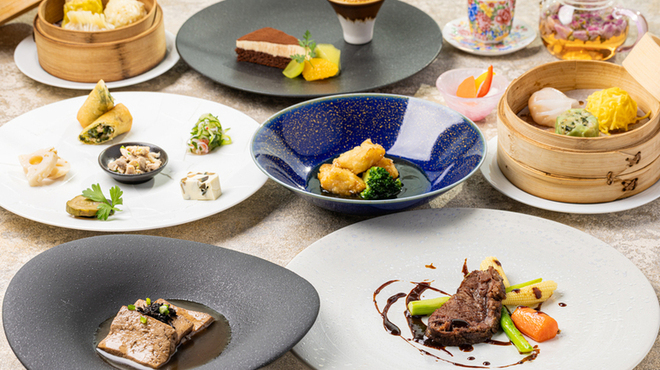 一茶一酒 - 料理写真:お料理と点心両方楽しめるコース/山コース