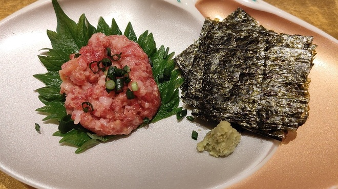 青柳 - 料理写真:馬肉のなめろう