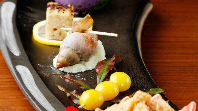Sumi sen - 料理写真:おまかせコースの前菜5点盛り（内容季節によって変更有）