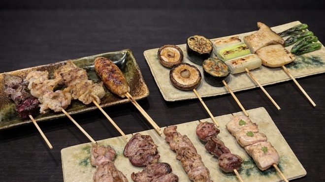 焼鶏 吉川 - 料理写真:焼き鳥・野菜串盛り合わせ