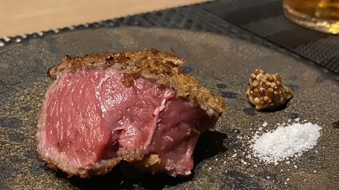 肉割烹 はいから - 料理写真:熊本県産 和王の牛カツ