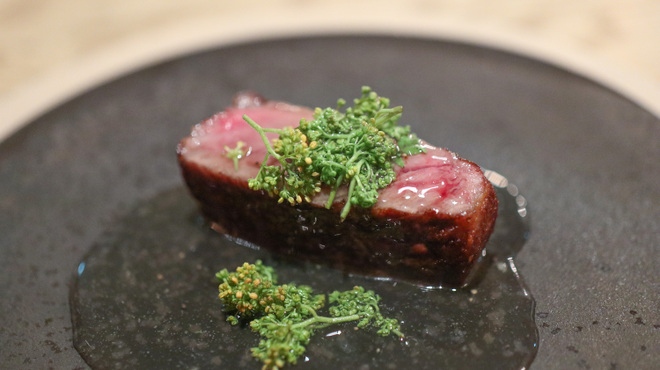 Itsuki - 料理写真:２０２６年４月再訪：鹿児島 あさひ牛　奈良 花山椒☆