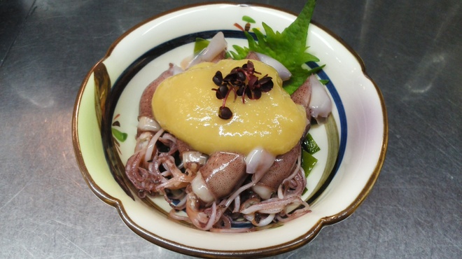 Yonekura - 料理写真:ボイルホタルイカ酢味噌かけ