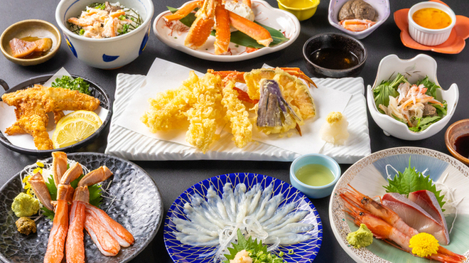 まるさん屋 - 料理写真:かにふぐ御膳（上）