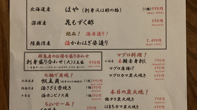 津軽海峡鮮魚店 - メイン写真: