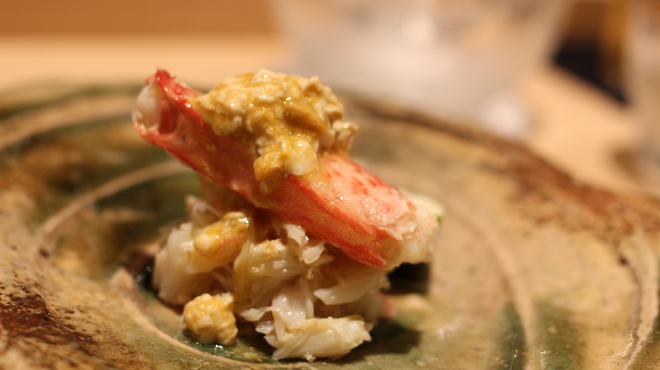 鮨 近藤 - 料理写真:毛蟹にお味噌をタップリかけて