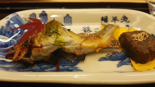 露庵 菊乃井 - 料理写真:琵琶湖産　子持ち稚鮎焼き