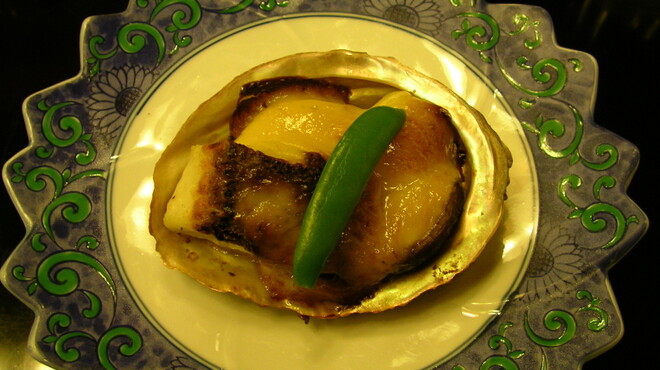 古仙 - 料理写真:鱸と帆立貝柱の蟹味噌チーズ焼☆